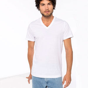 Kariban CAMISETA CUELLO PICO WHITE K370W