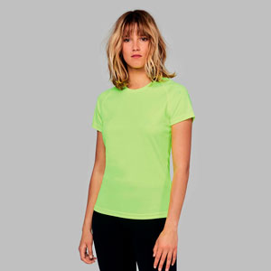 PROACT CAMISETA M/CORTA POLIESTER MUJER FLUOR KPA439FL