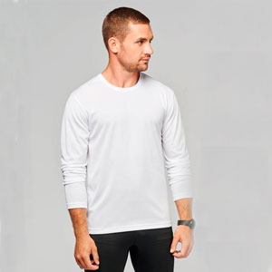 PROACT CAMISETA M/LARGA POLIESTER HOMBRE WHITE KPA443W