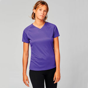 PROACT CAMISETA DEPORTE PICO MUJER KPA477
