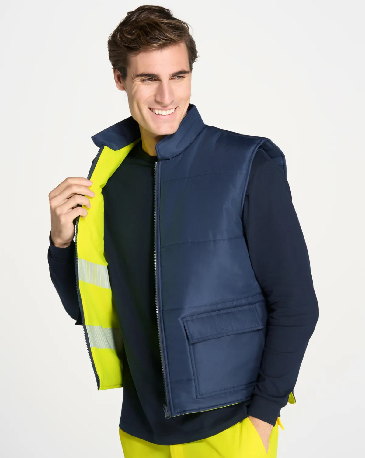 PROFESSIONAL JHK Chaleco Acolchado Reversible