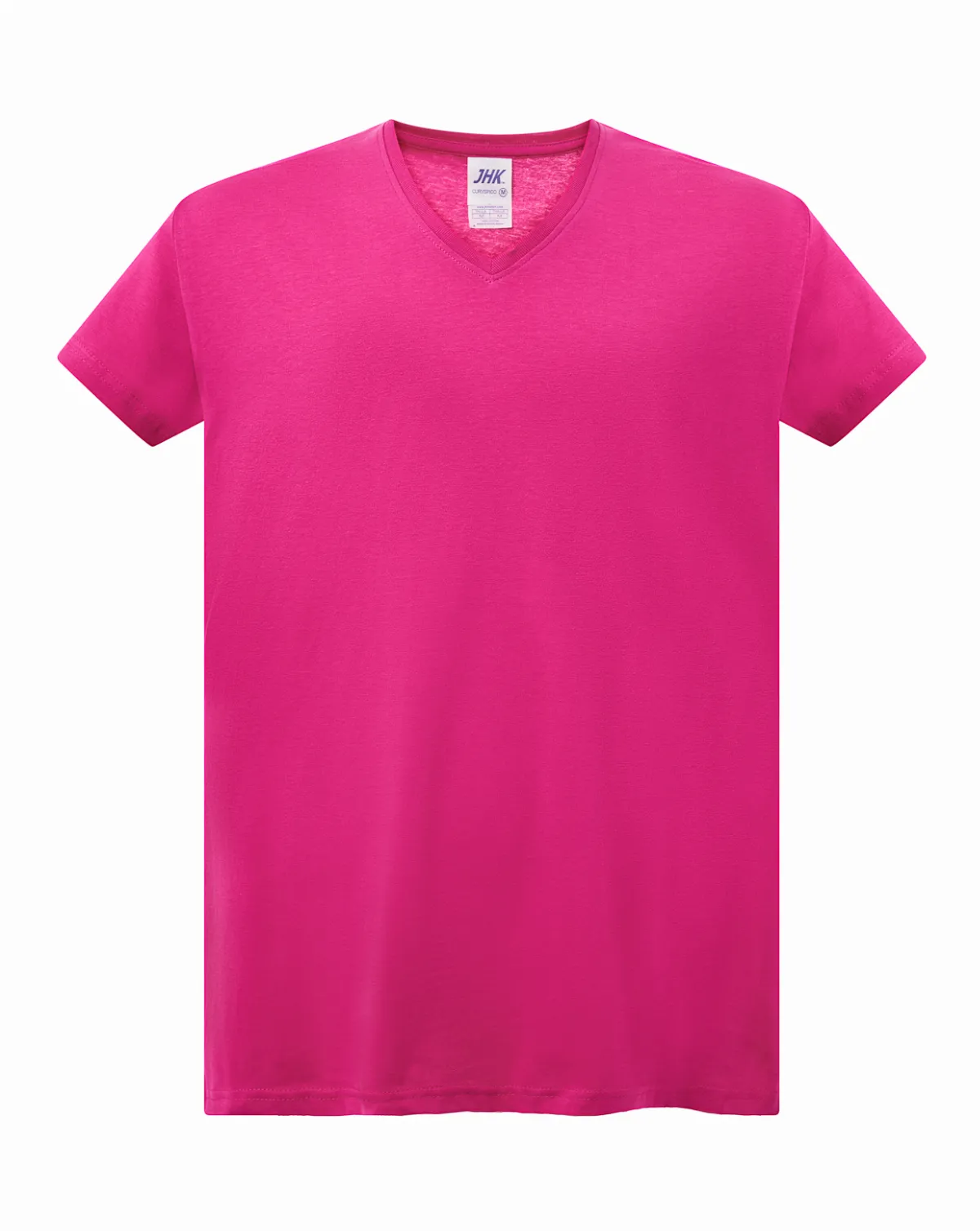 Curves T-shirt V-Neck Fucsia