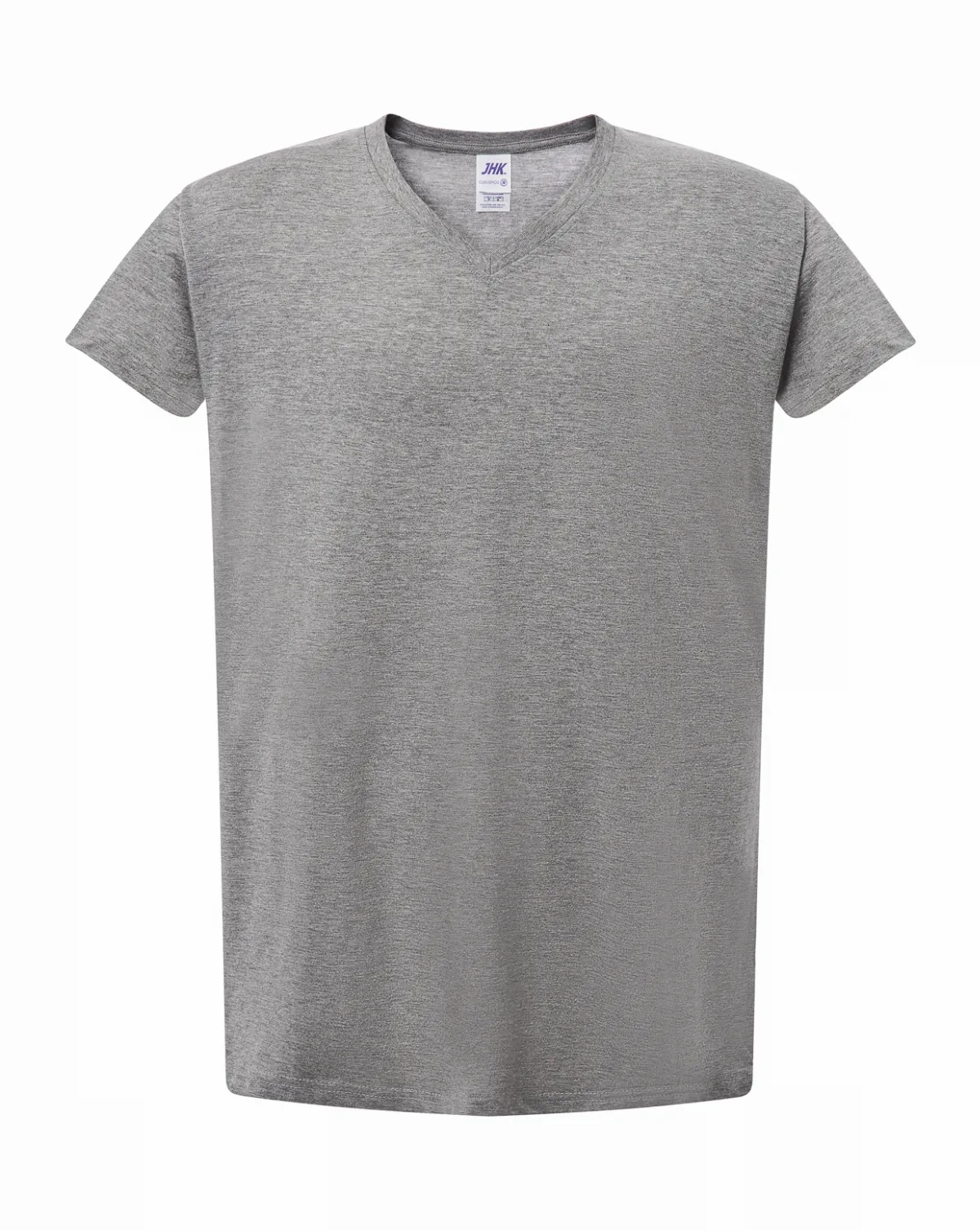 Curves T-shirt V-Neck Grey Melange