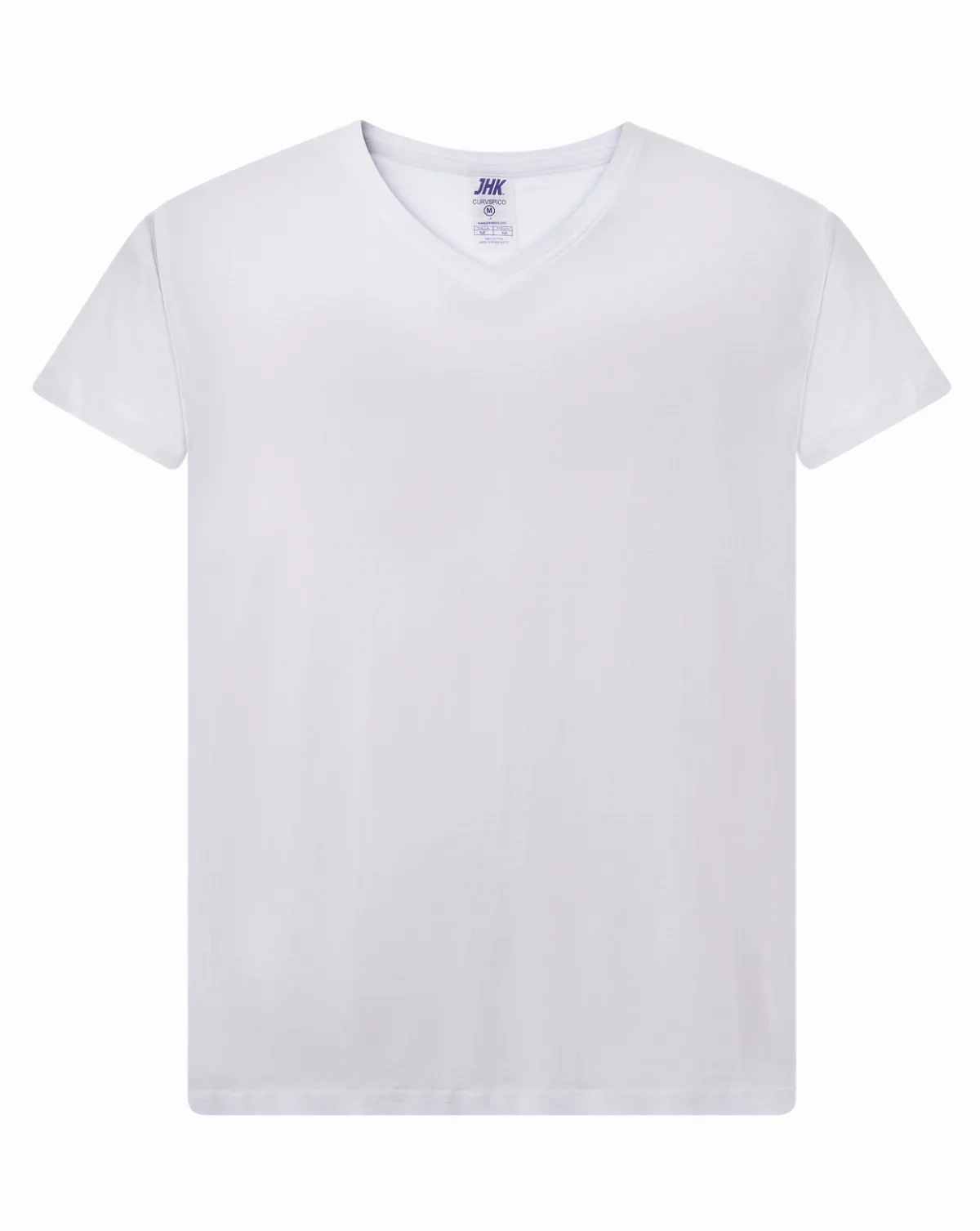 Curves T-shirt V-Neck White