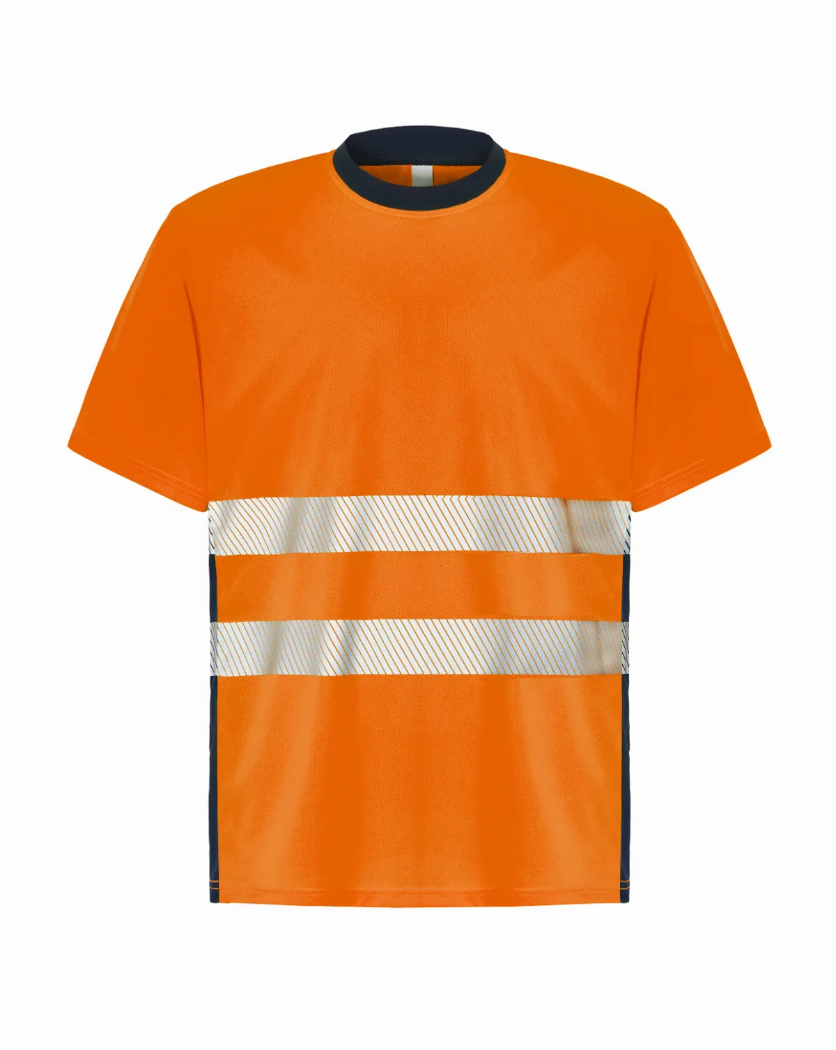 Camiseta Técnica Manga Corta Navy / Orange Fluor