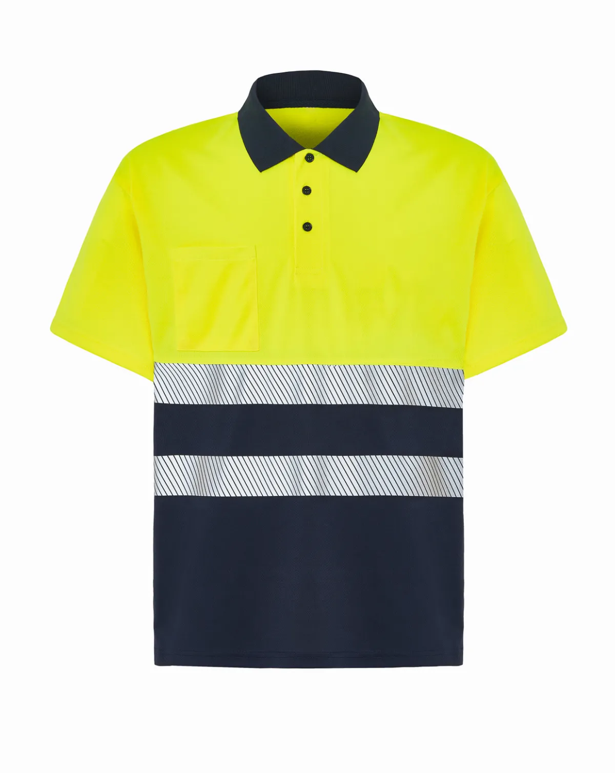 Polo Manga Corta Navy / SunYelow Fluor