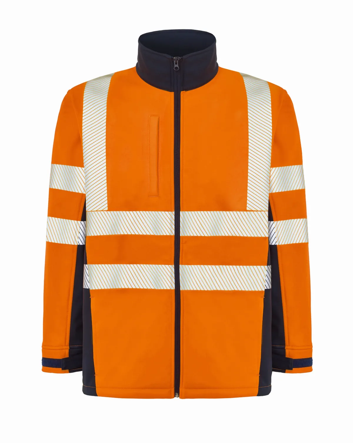 Chaqueta Softshell Navy / Orange Fluor