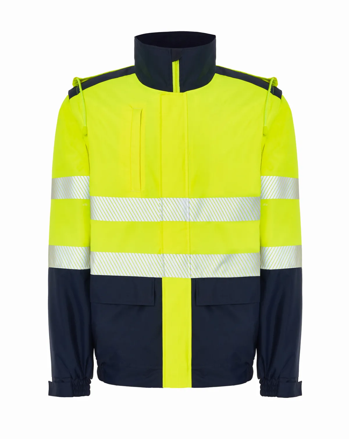 Cazadora acolchada mangas desmontables Navy / SunYelow Fluor