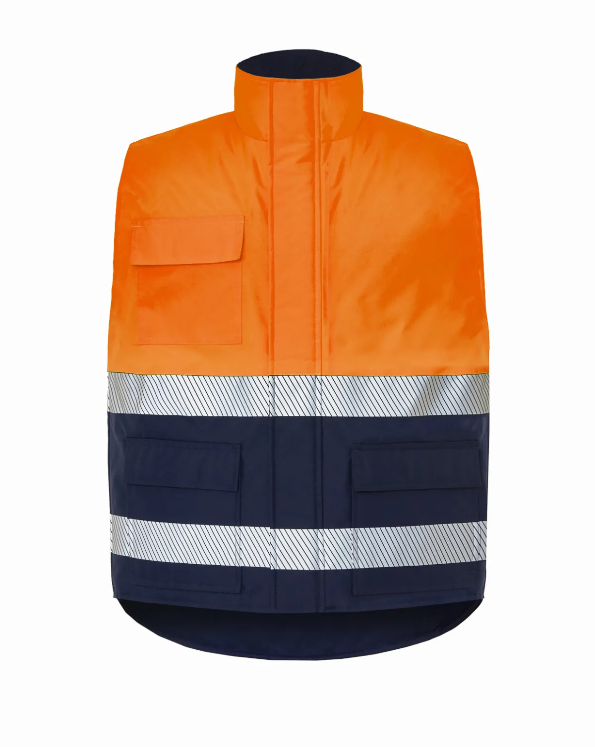 Chaleco acolchado Navy / Orange Fluor