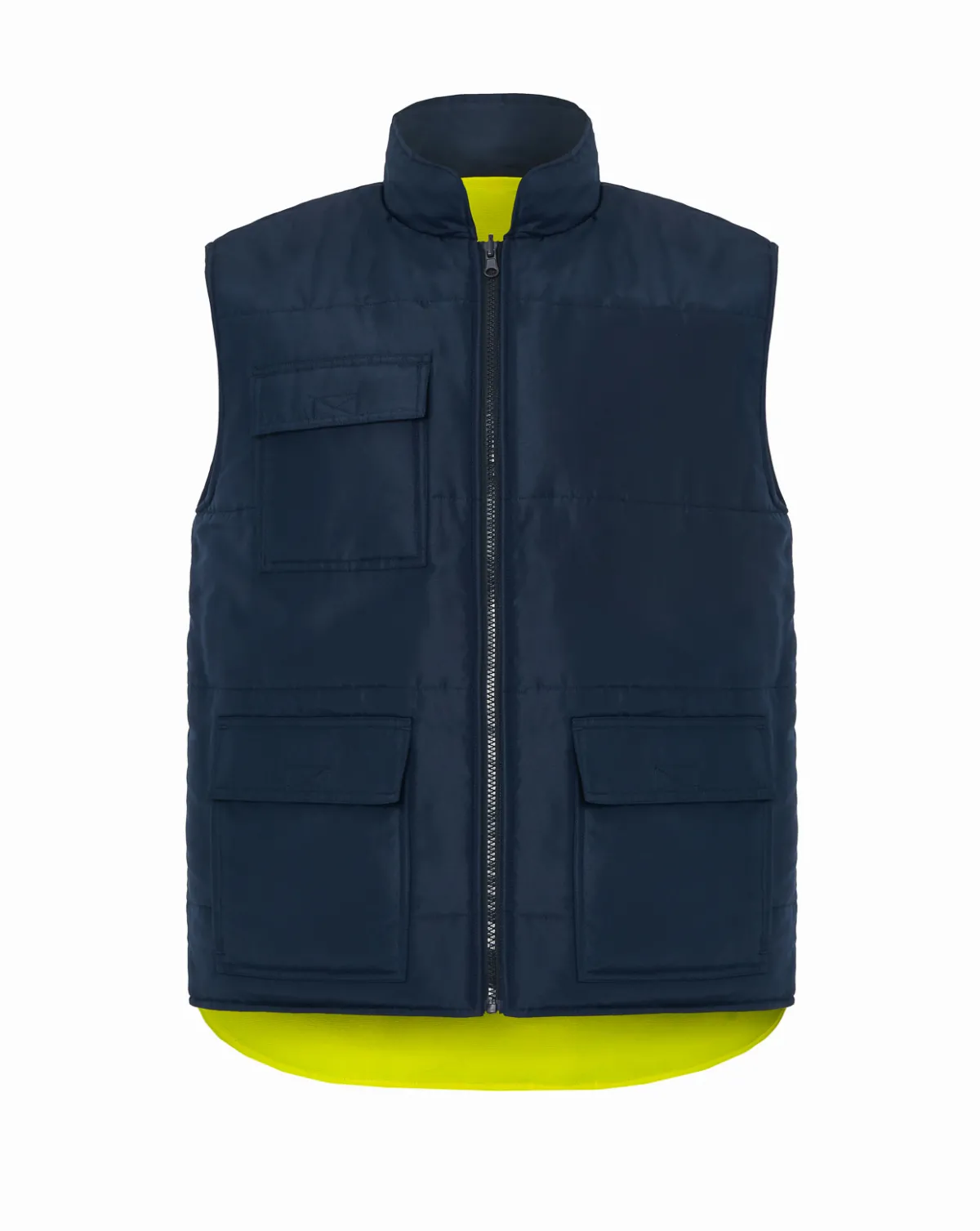 Chaleco Acolchado Reversible Navy / SunYelow Fluor