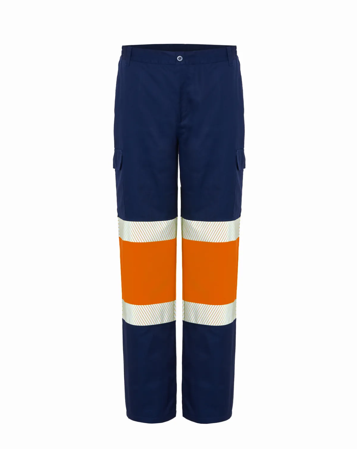 Pantalón Multibolsillos Navy / Orange Fluor