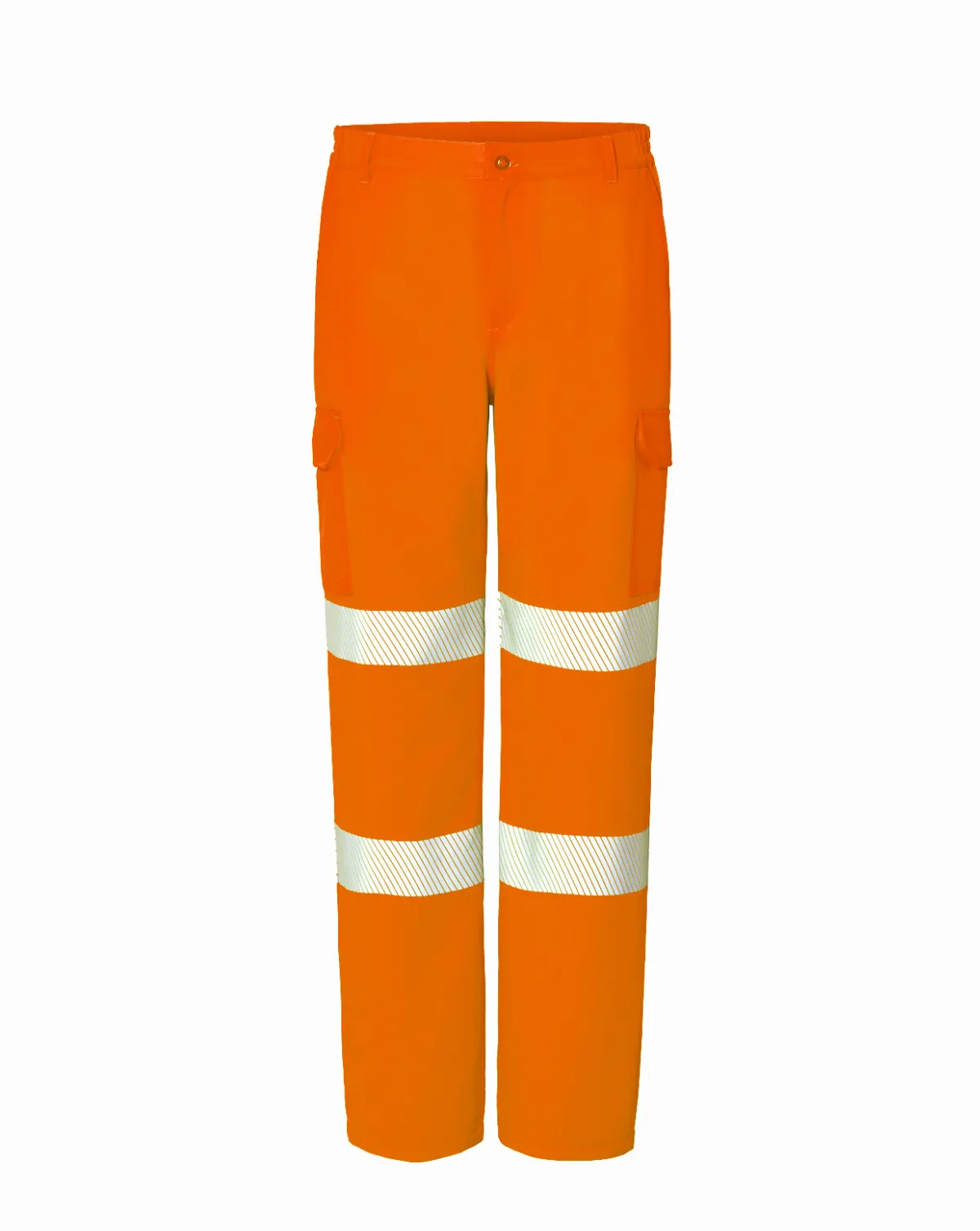 Pantalón Multibolsillos Forrado Orange Fluor
