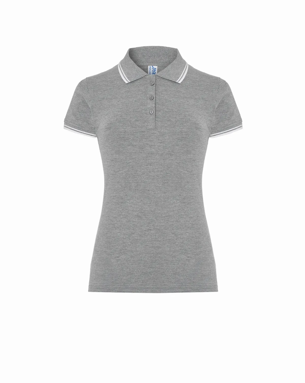Regular Polo Lady Grey melange / White