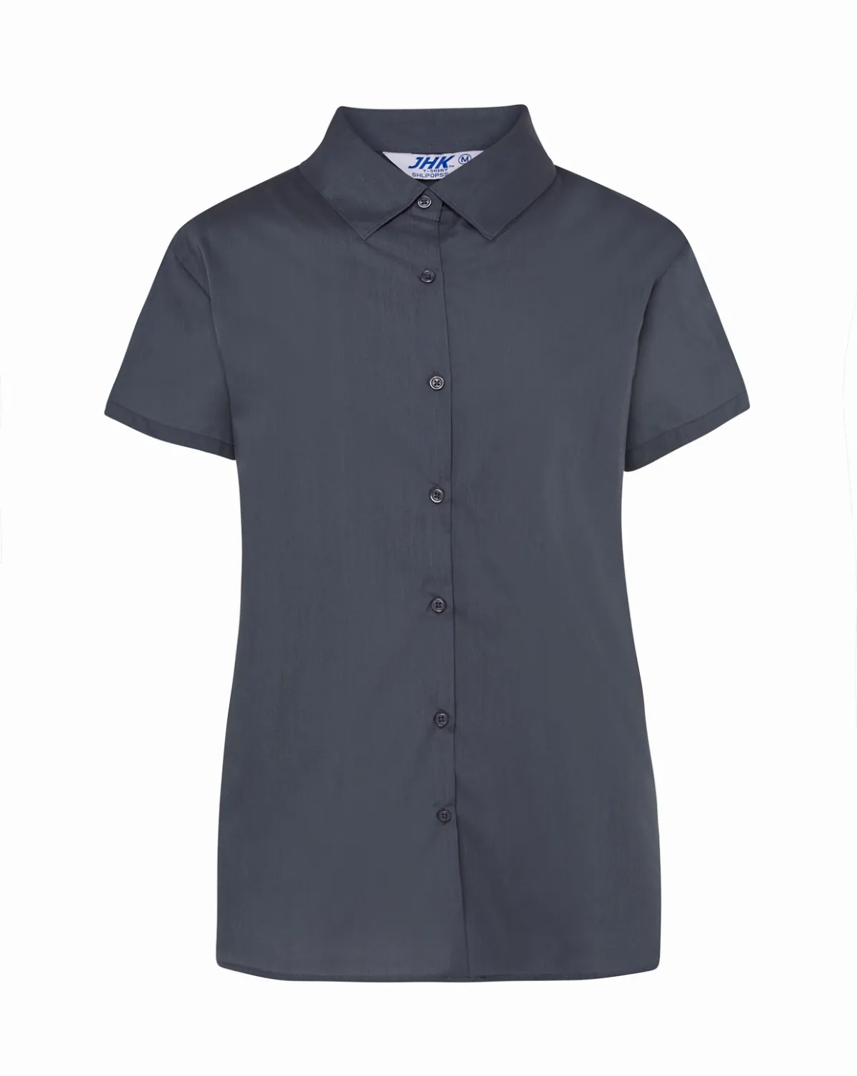 Lady Casual & Business SS Shirt Popelin Grey