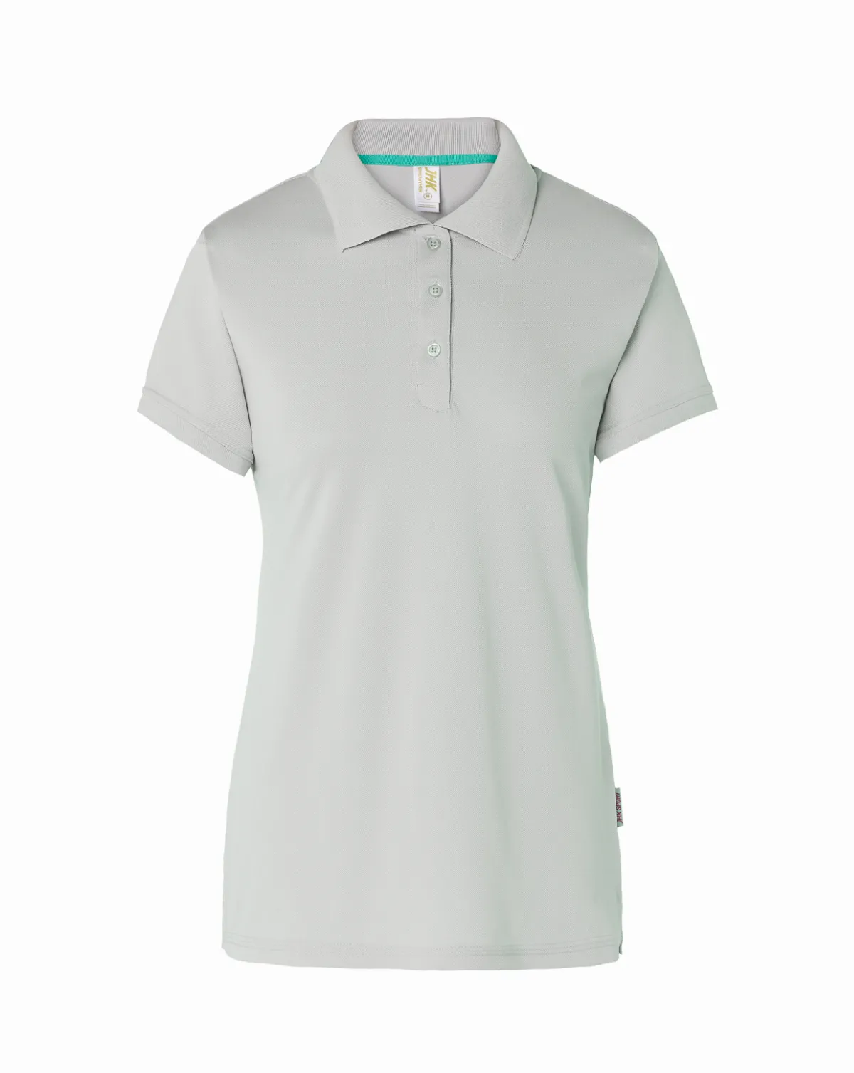 Heavy Pique Polo Lady Silver-Green Atlantis