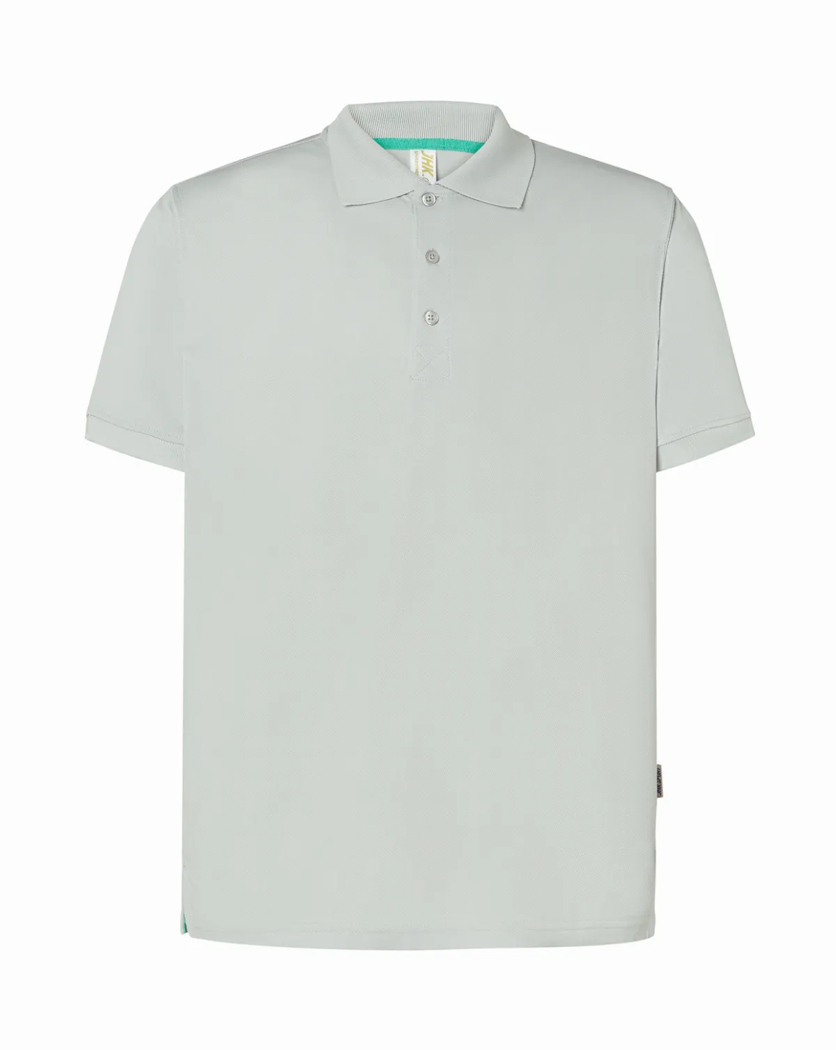 Heavy Pique Polo Man Silver-Green Atlantis