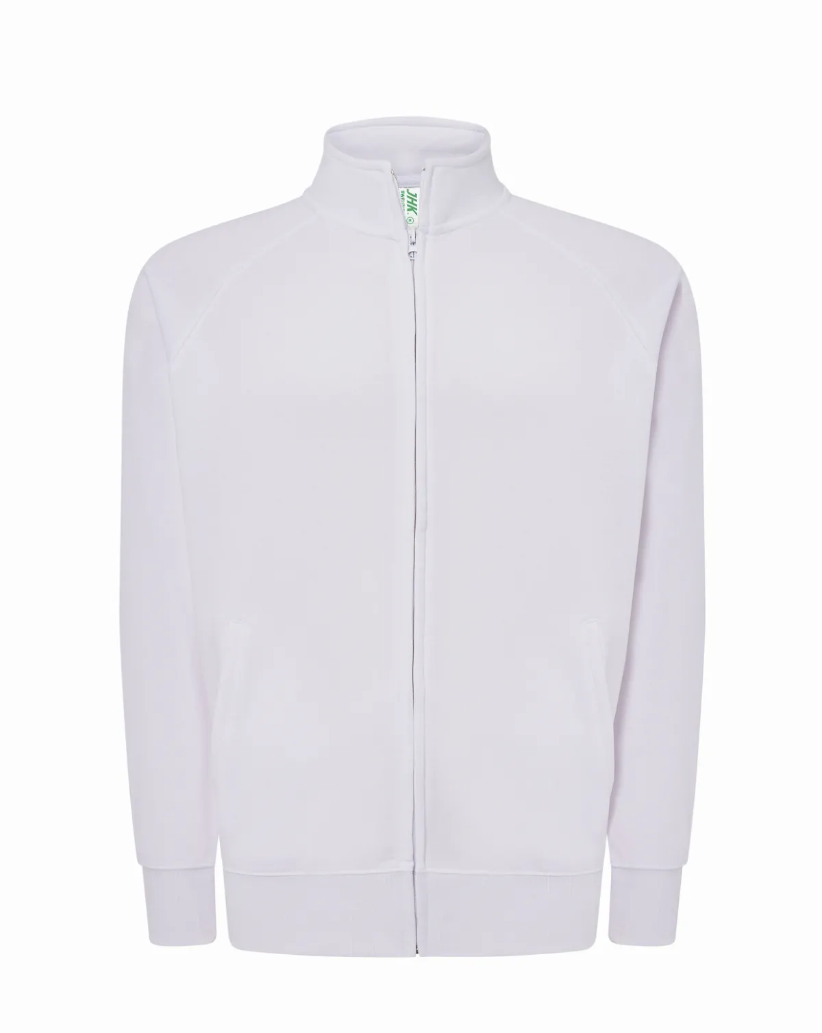 Full Zip French Terry Sweatshirt White