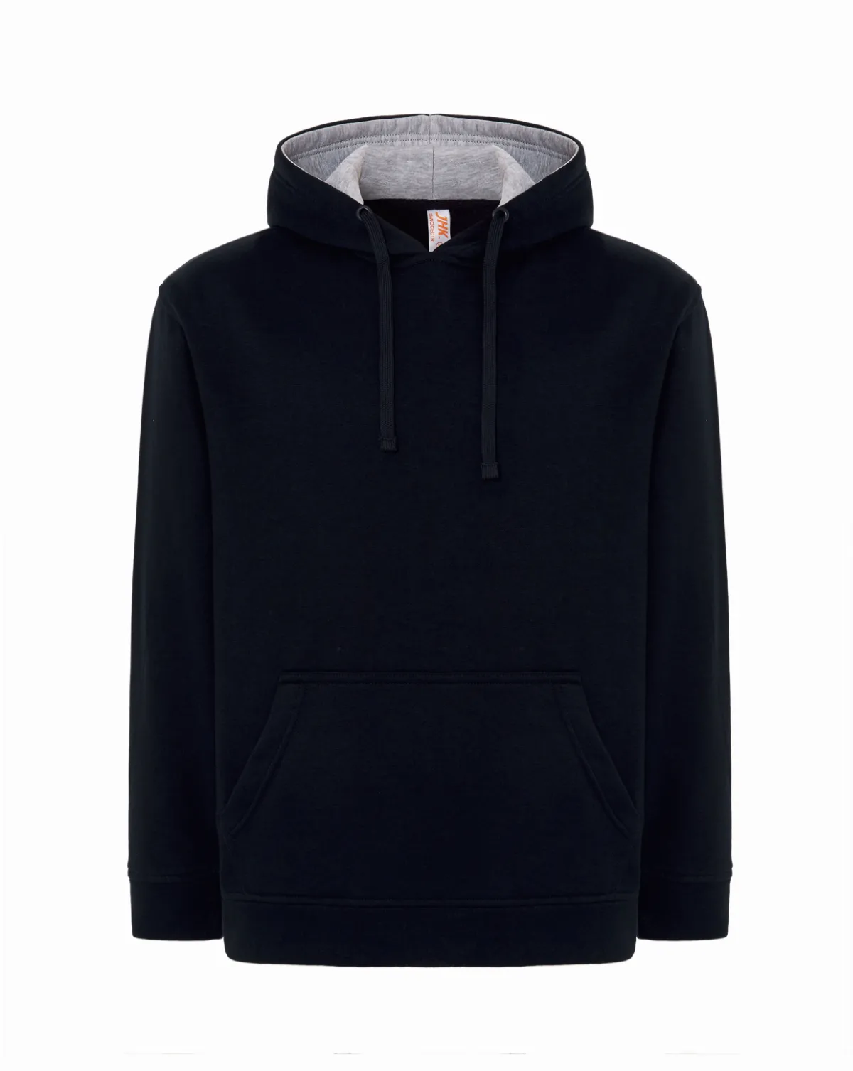 Unisex Ocean Hooded Contrast Kangaroo Navy-Ash Melange