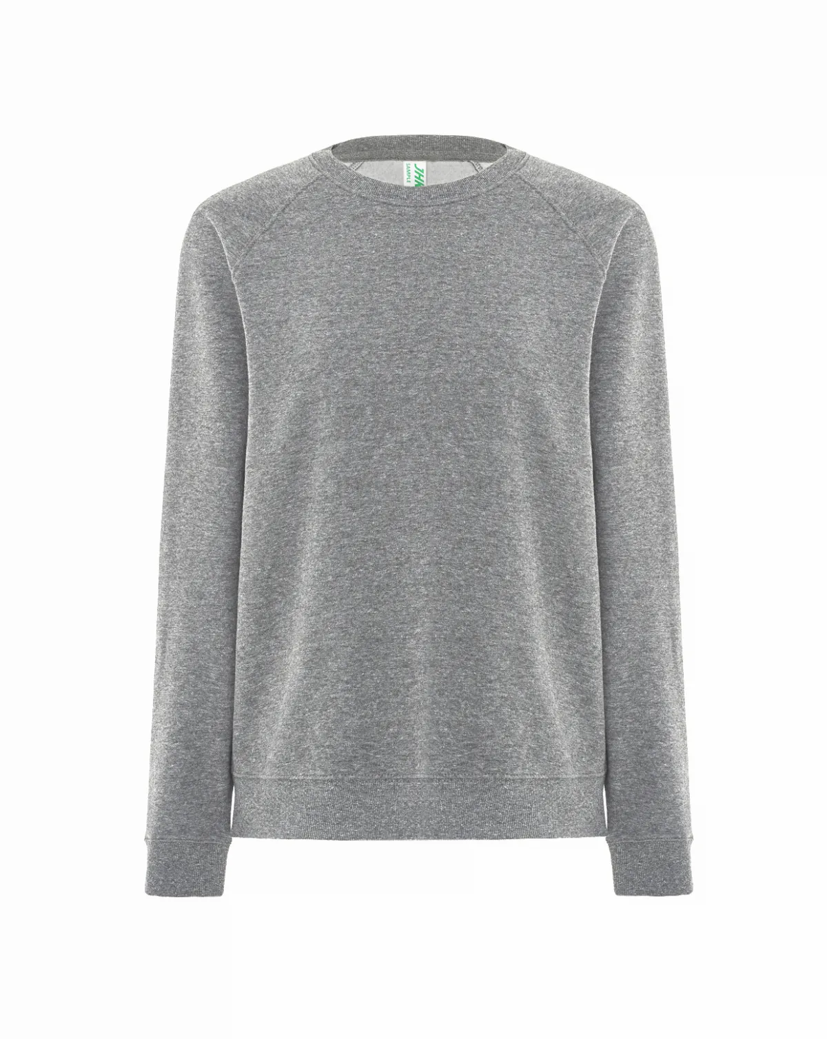 Sweatshirt Raglan Unisex Grey Melange