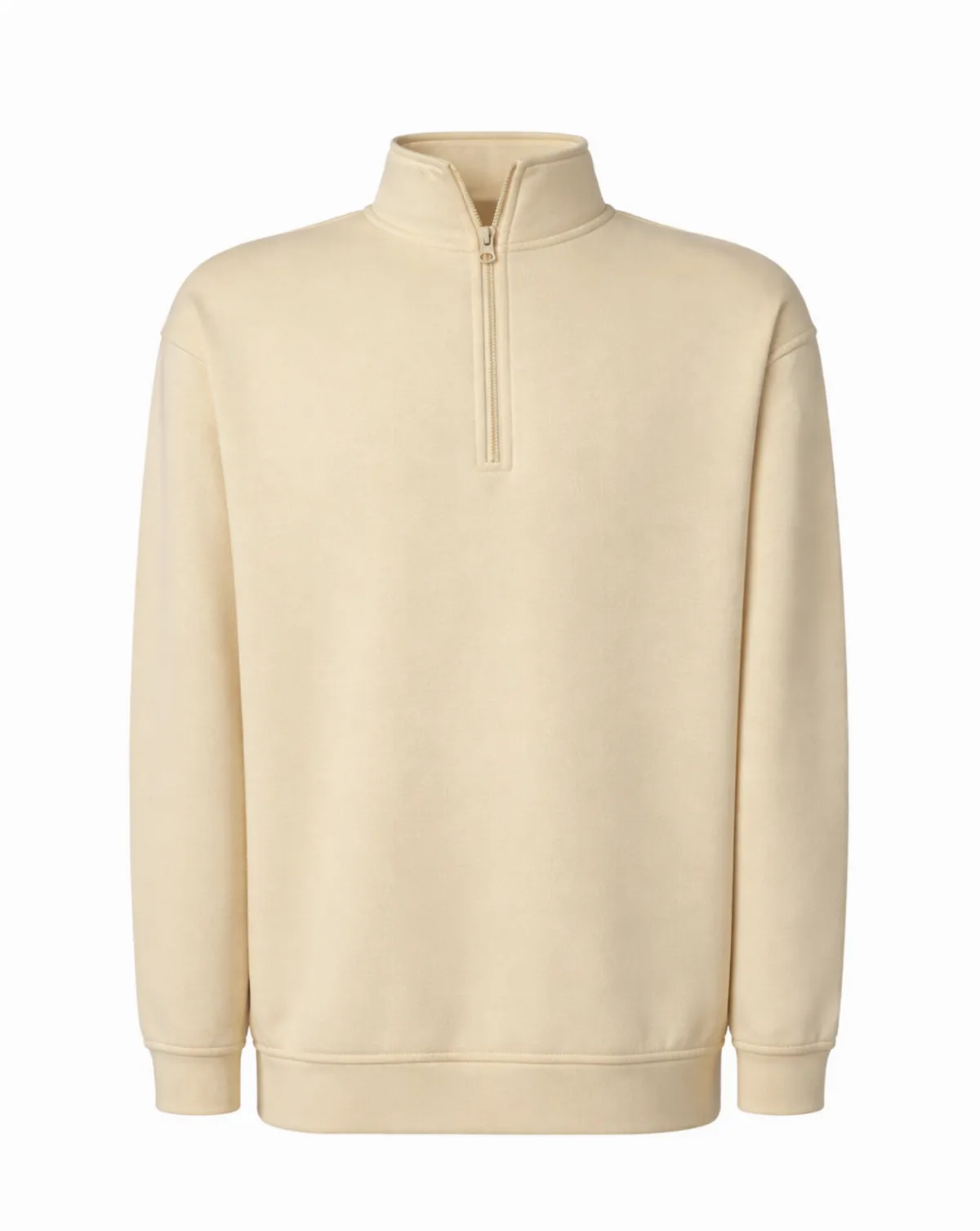 Half Zip Sweatshirt Butter Cream