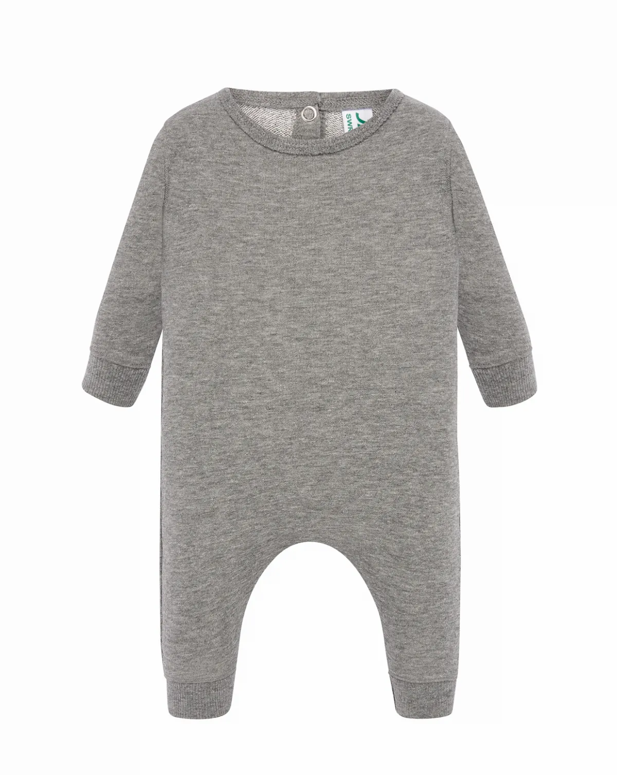 Baby Playsuit LS Grey Melange