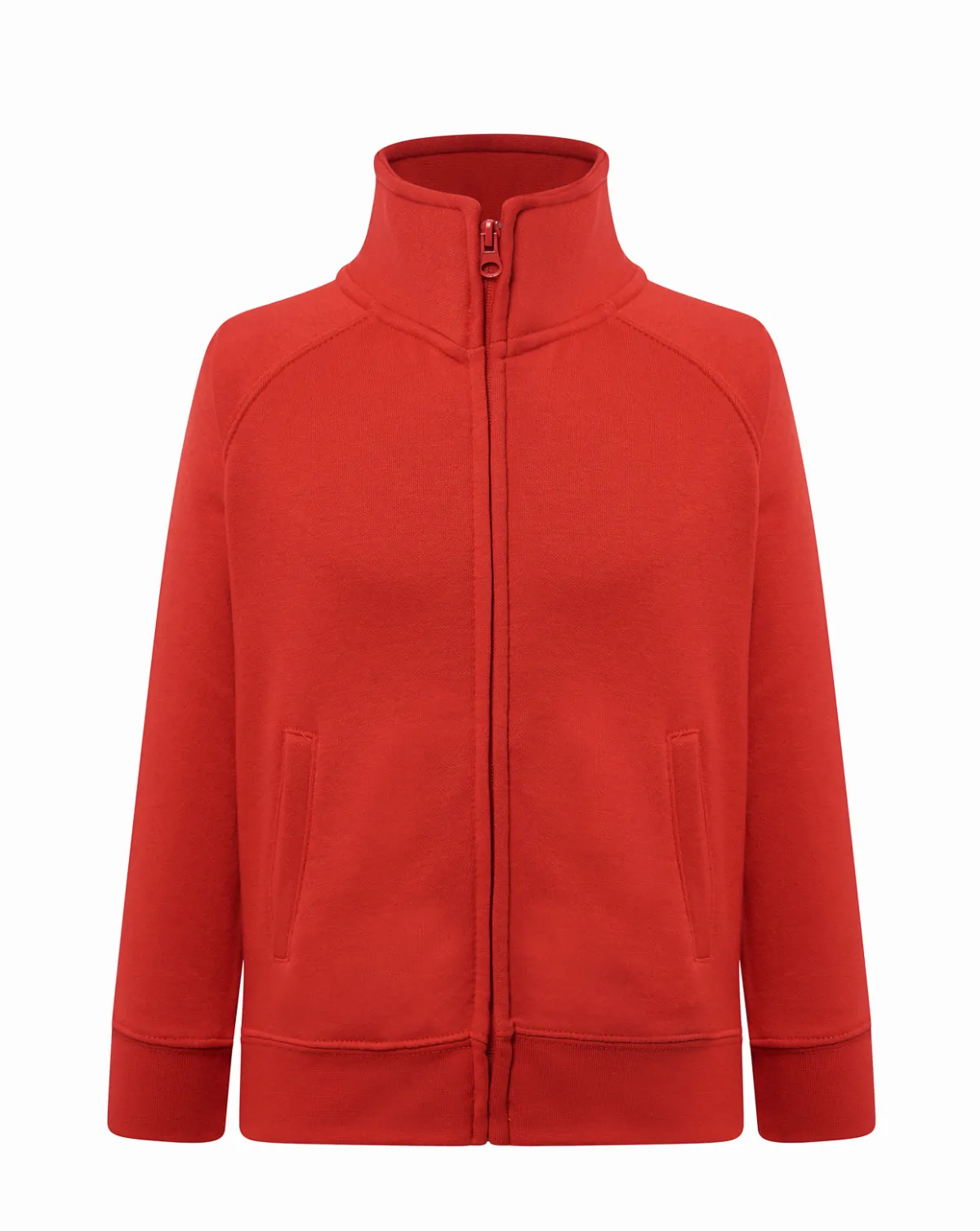 Kid Full Zip French Terry Sweatshirt Red