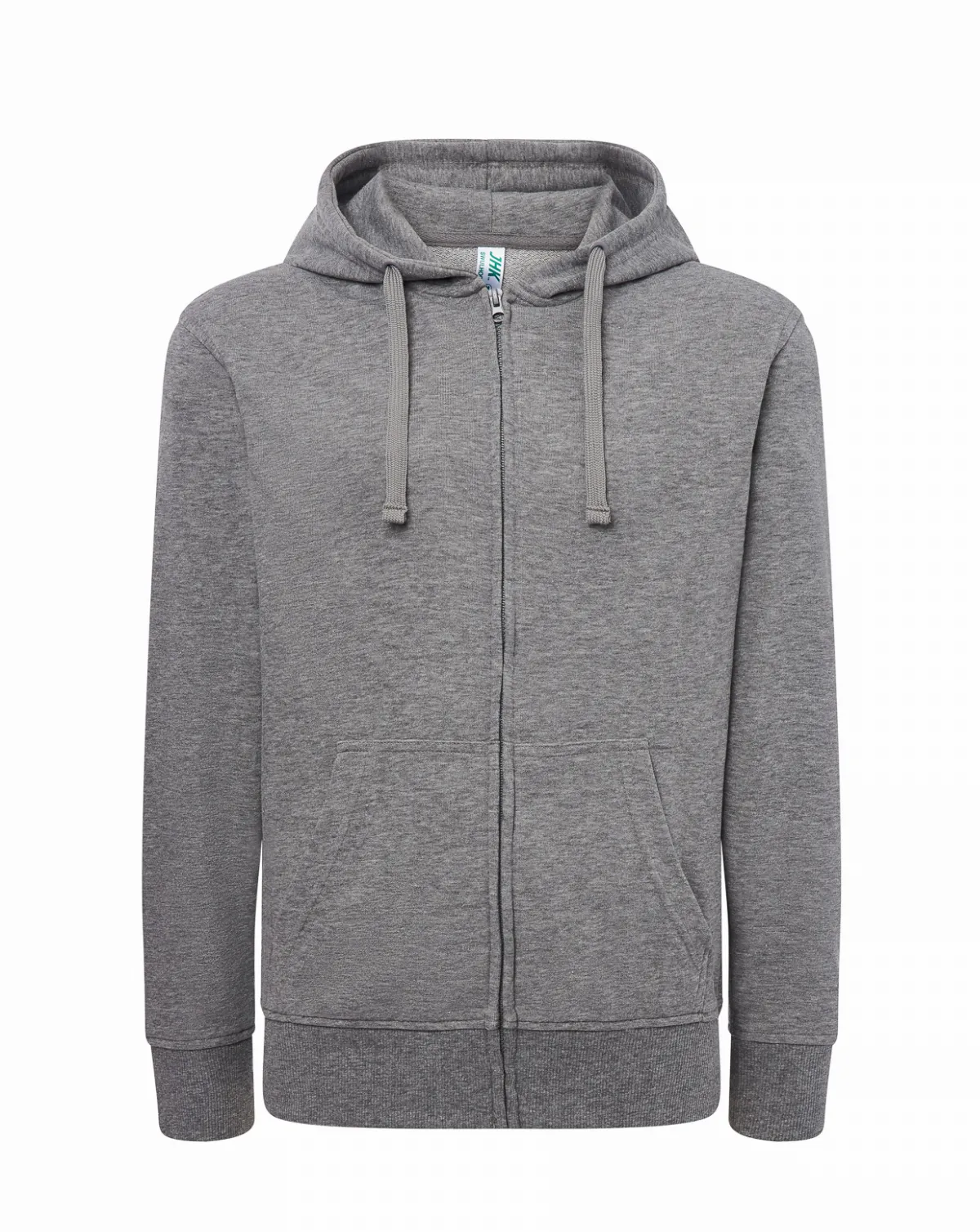 Lady Full Zip Hooded Sweatshirt Grey Melange