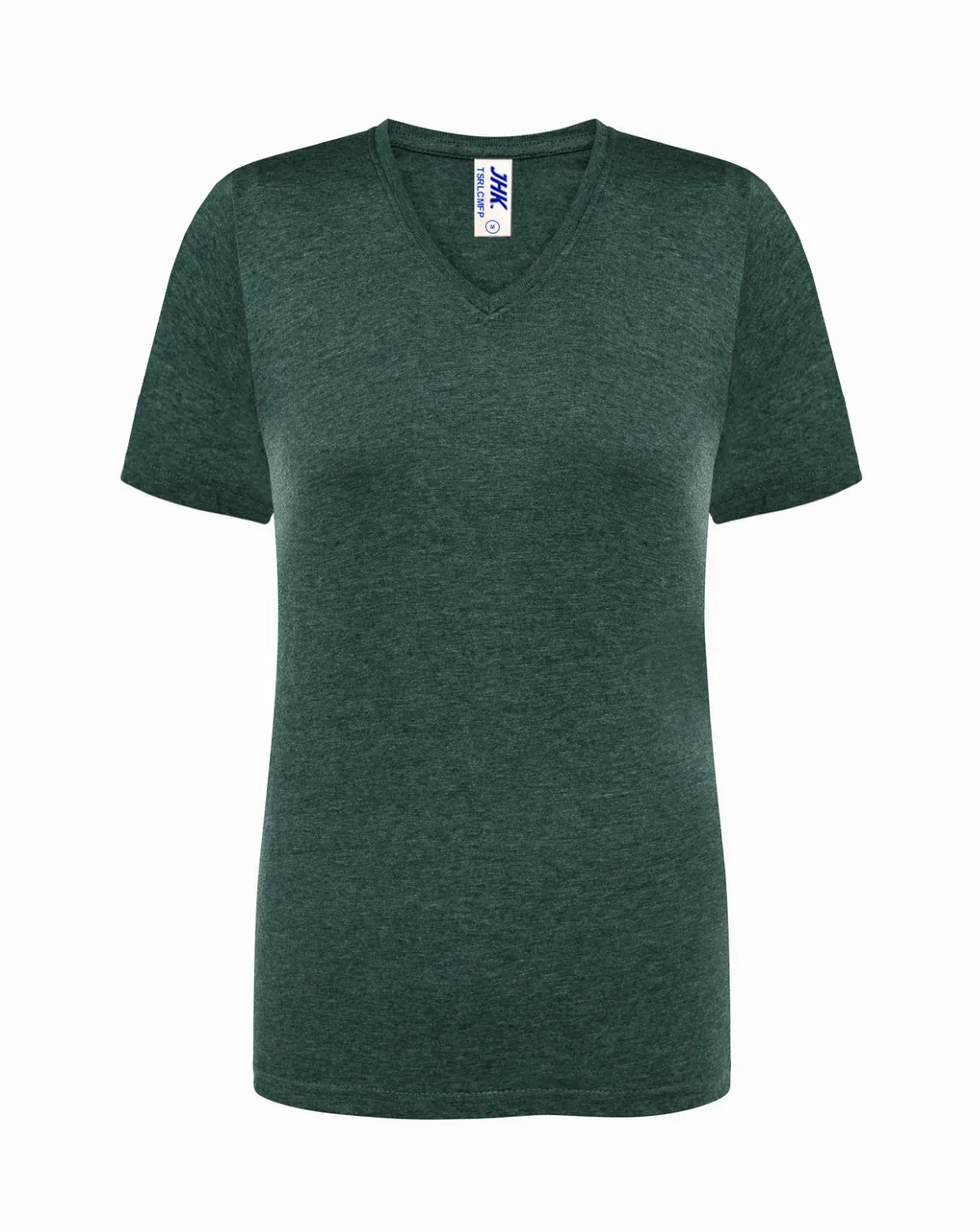 Lady Regular Comfort V-Neck Bottle Green Heather