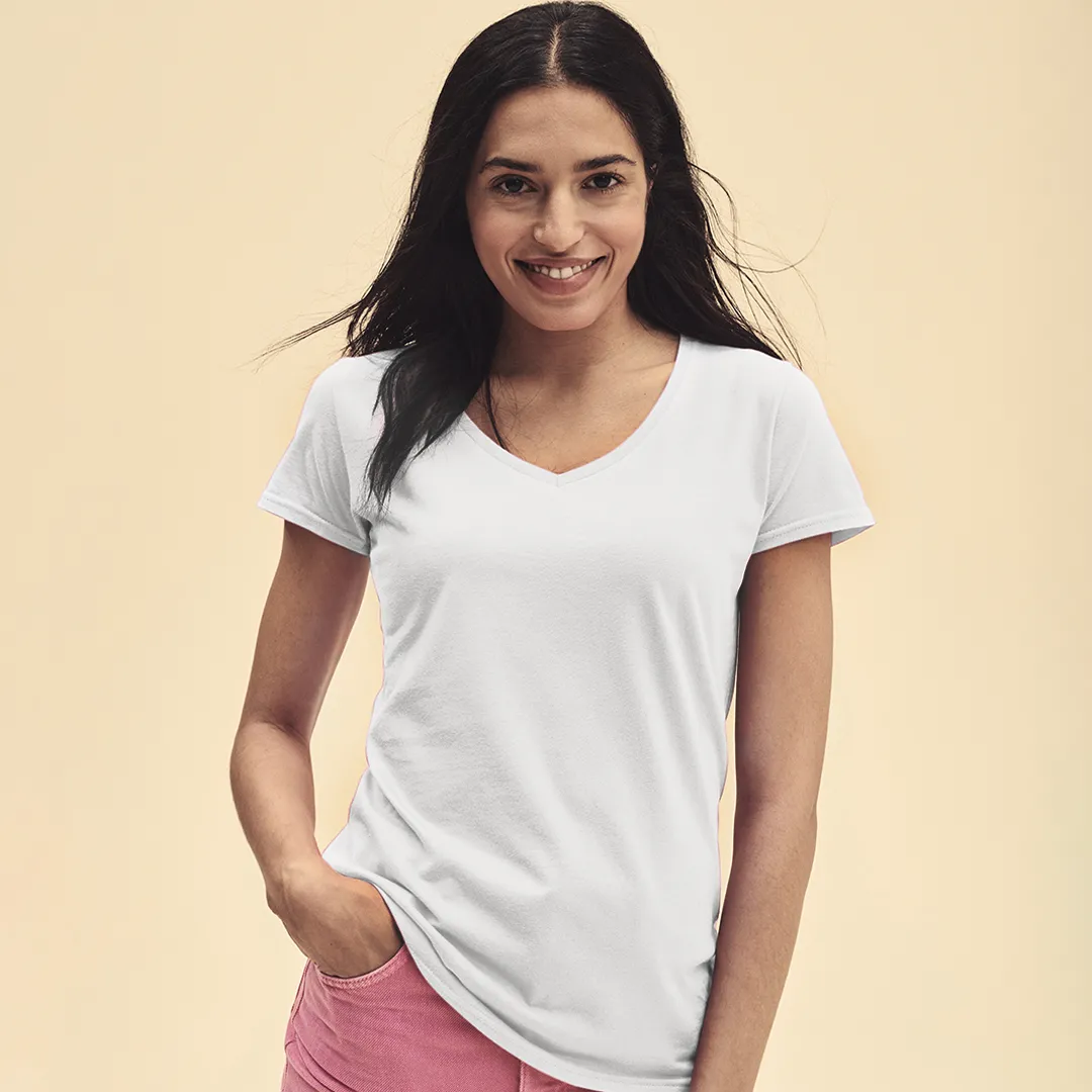  Makito Camiseta Mujer Blanca Iconic V-Neck