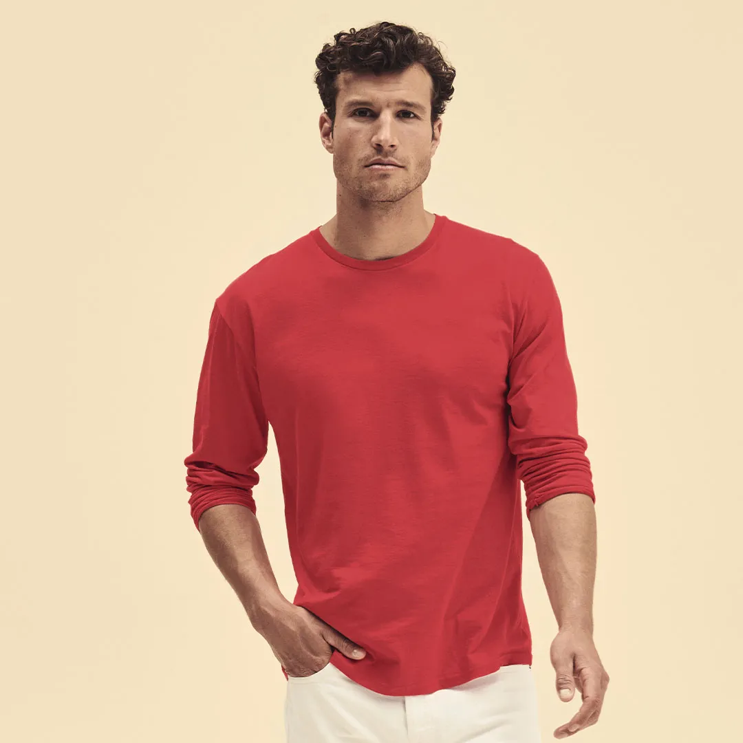  Fruit of the Loom Camiseta Adulto Color Iconic Long Sleeve T