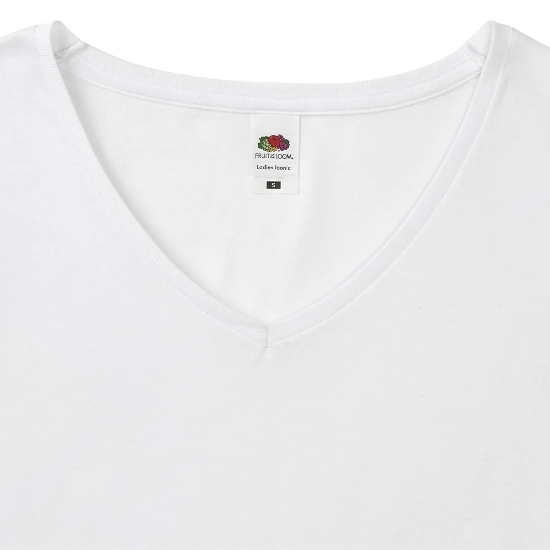 Camiseta Mujer Blanca Iconic V-Neck - vista 3