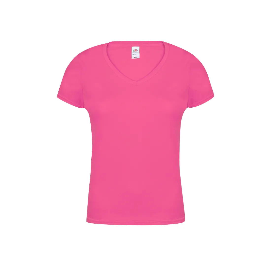 Camiseta Mujer Color Iconic V-Neck FUCSIA