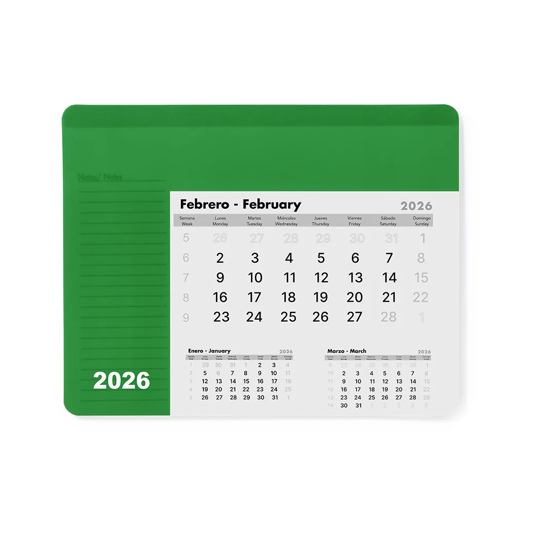 ALFOMBRILLA CALENDARIO RENDUX VERDE