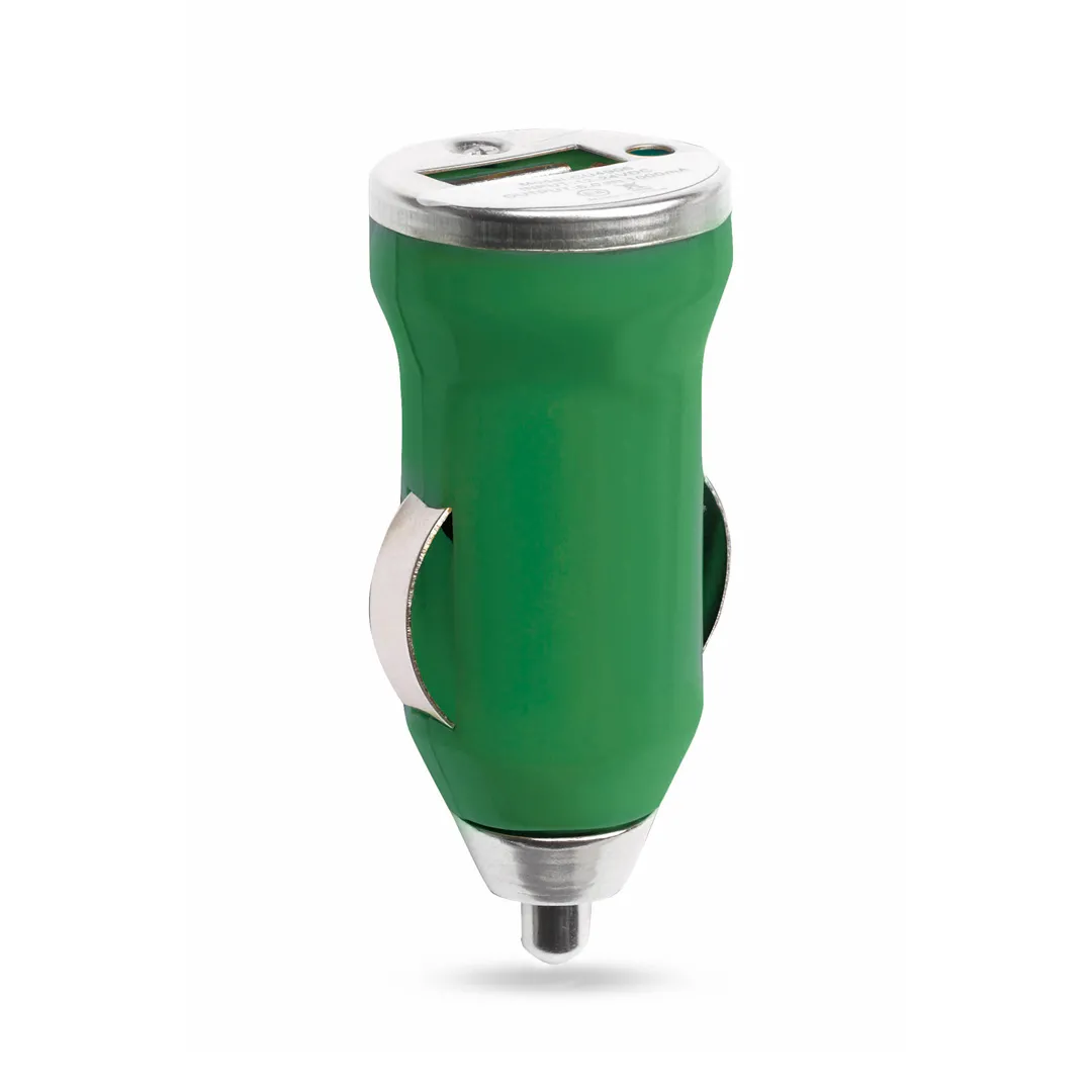 CARGADOR COCHE USB HIKAL VERDE
