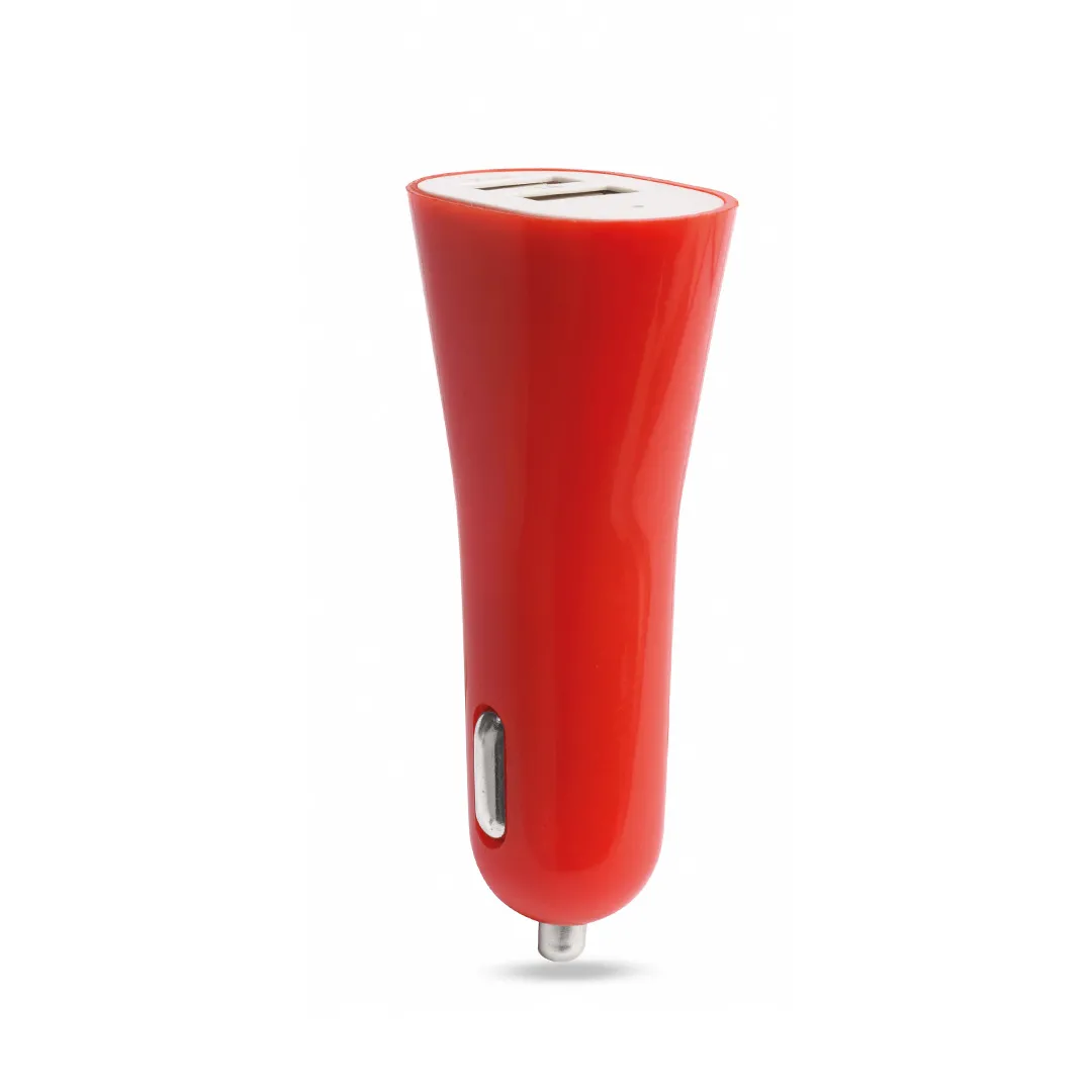 CARGADOR COCHE USB HEYON ROJO