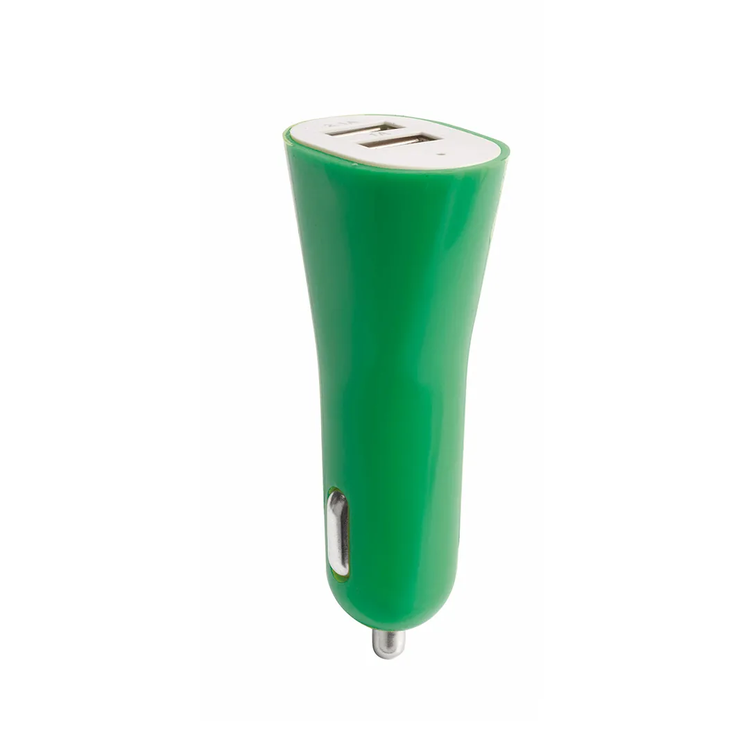 CARGADOR COCHE USB HEYON VERDE