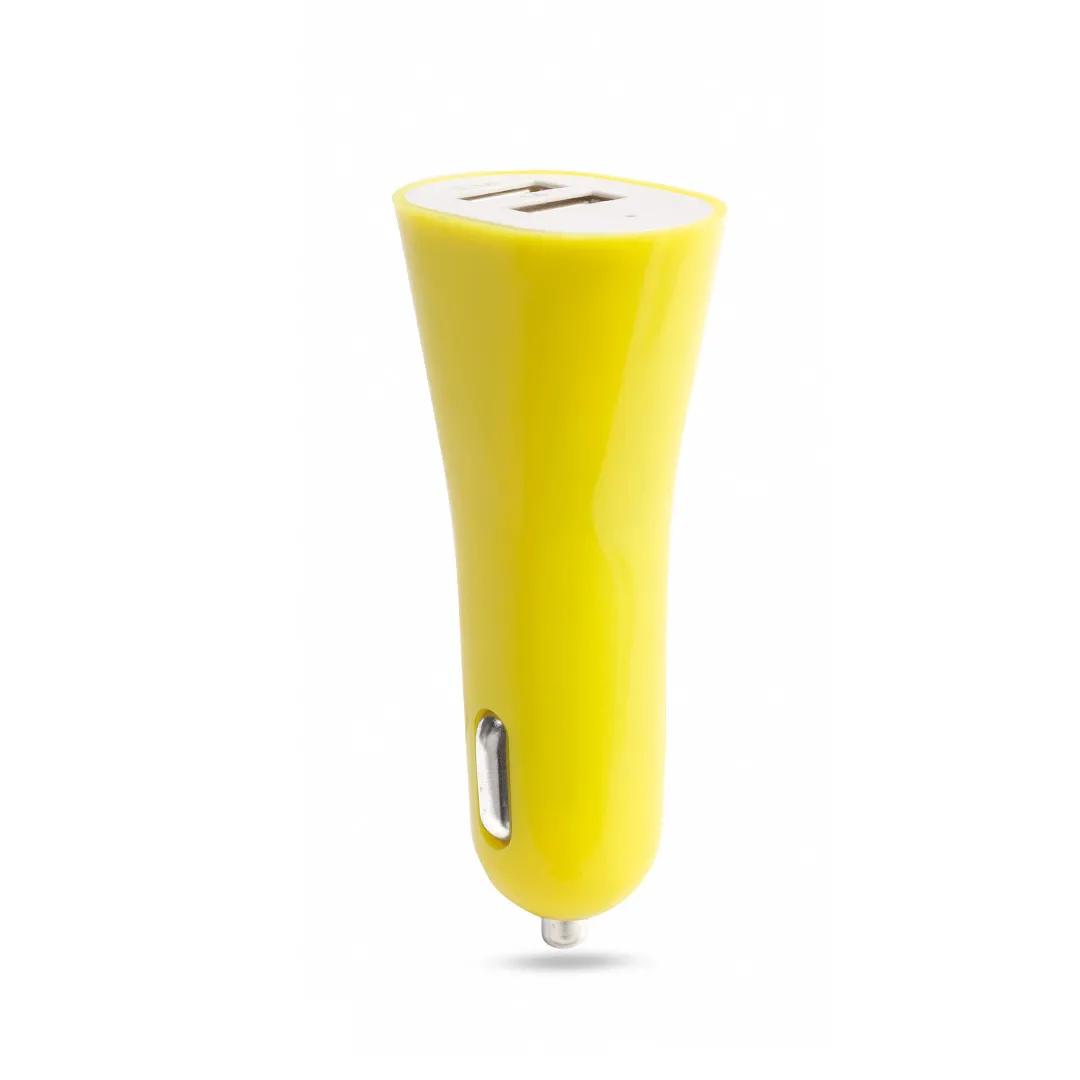 CARGADOR COCHE USB HEYON AMARILLO