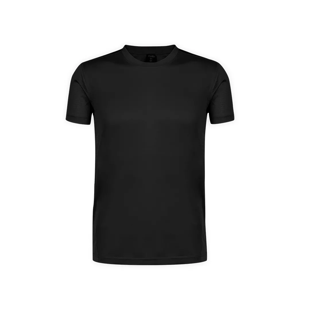 CAMISETA ADULTO TECNIC ROX -tejido panel de abeja NEGRO