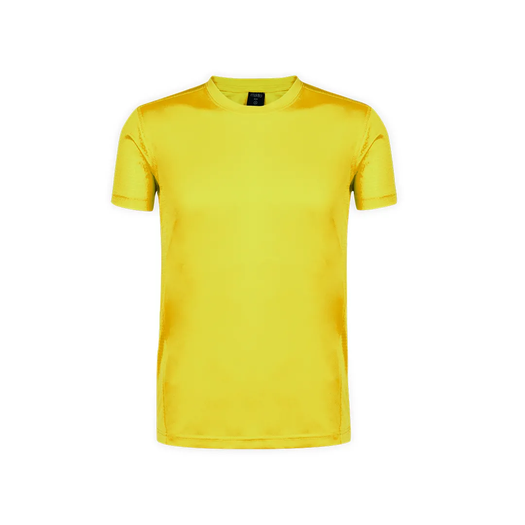 CAMISETA ADULTO TECNIC ROX -tejido panel de abeja AMARILLO
