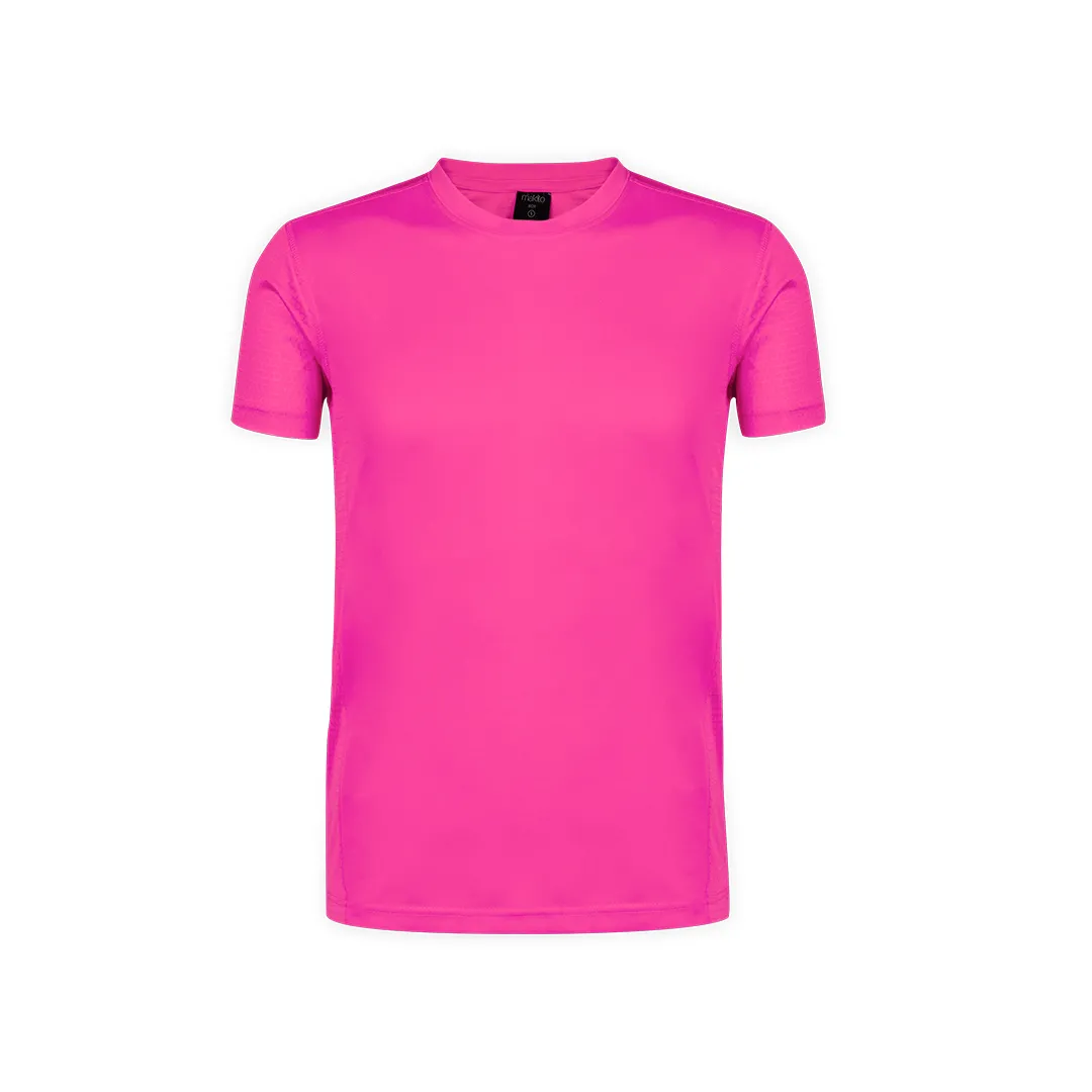 CAMISETA ADULTO TECNIC ROX -tejido panel de abeja FUCSIA