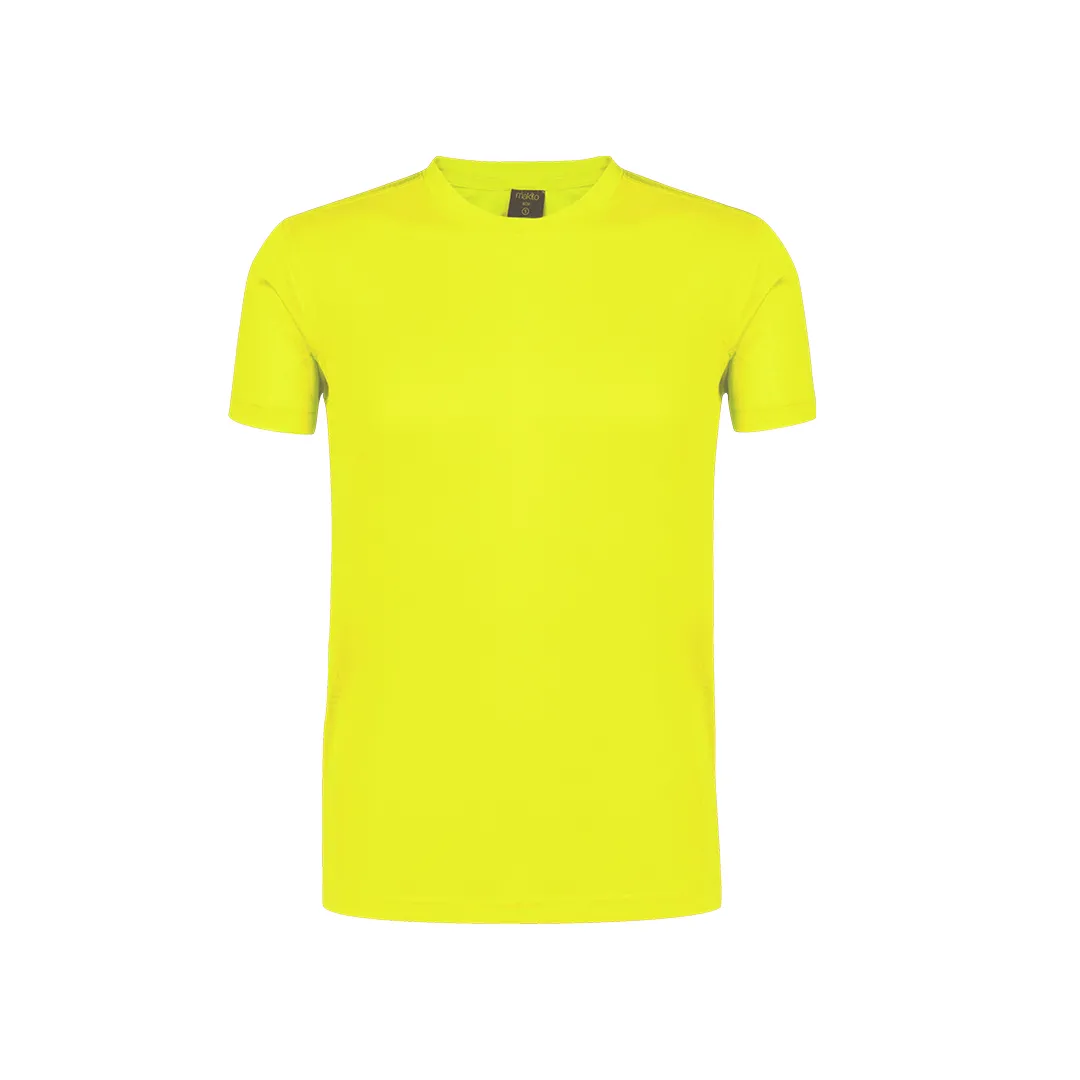 CAMISETA ADULTO TECNIC ROX -tejido panel de abeja AMARILLO FLUOR