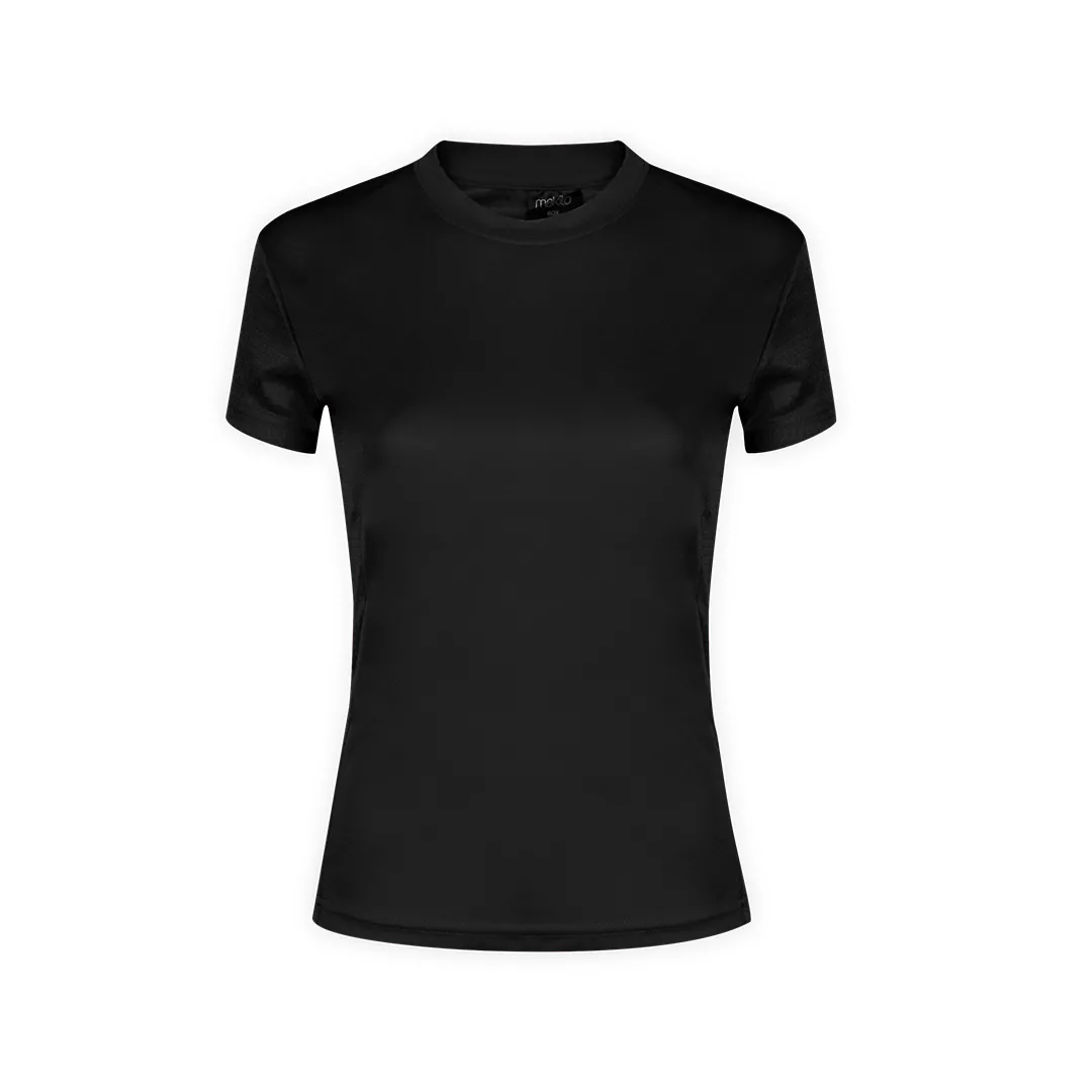 CAMISETA MUJER TECNIC ROX nido de abeja NEGRO
