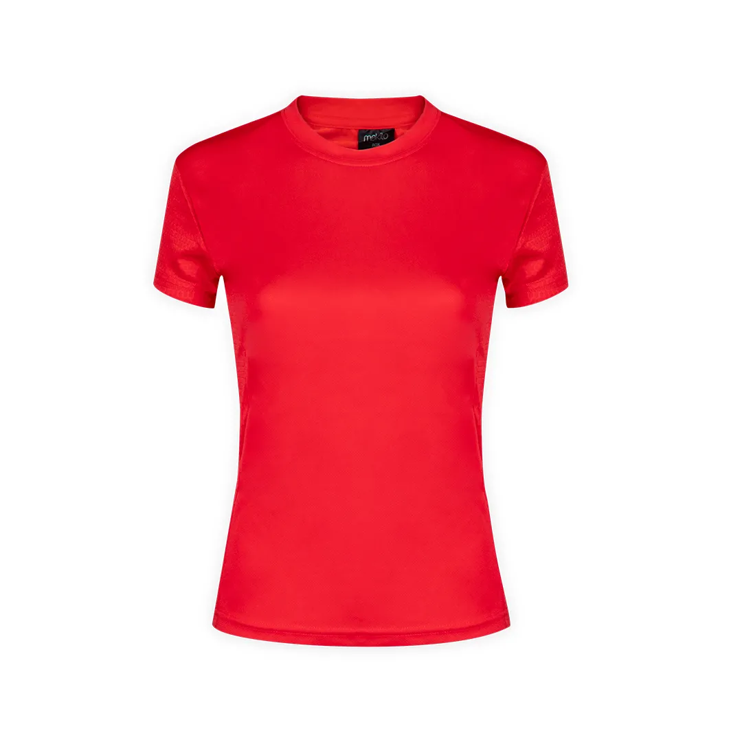 CAMISETA MUJER TECNIC ROX nido de abeja ROJO