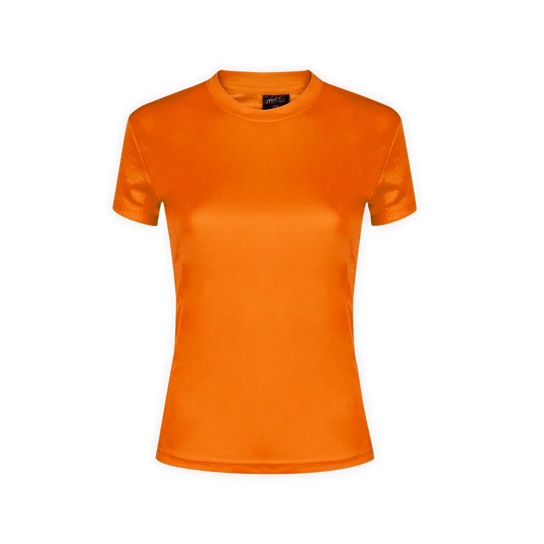 CAMISETA MUJER TECNIC ROX nido de abeja NARANJA