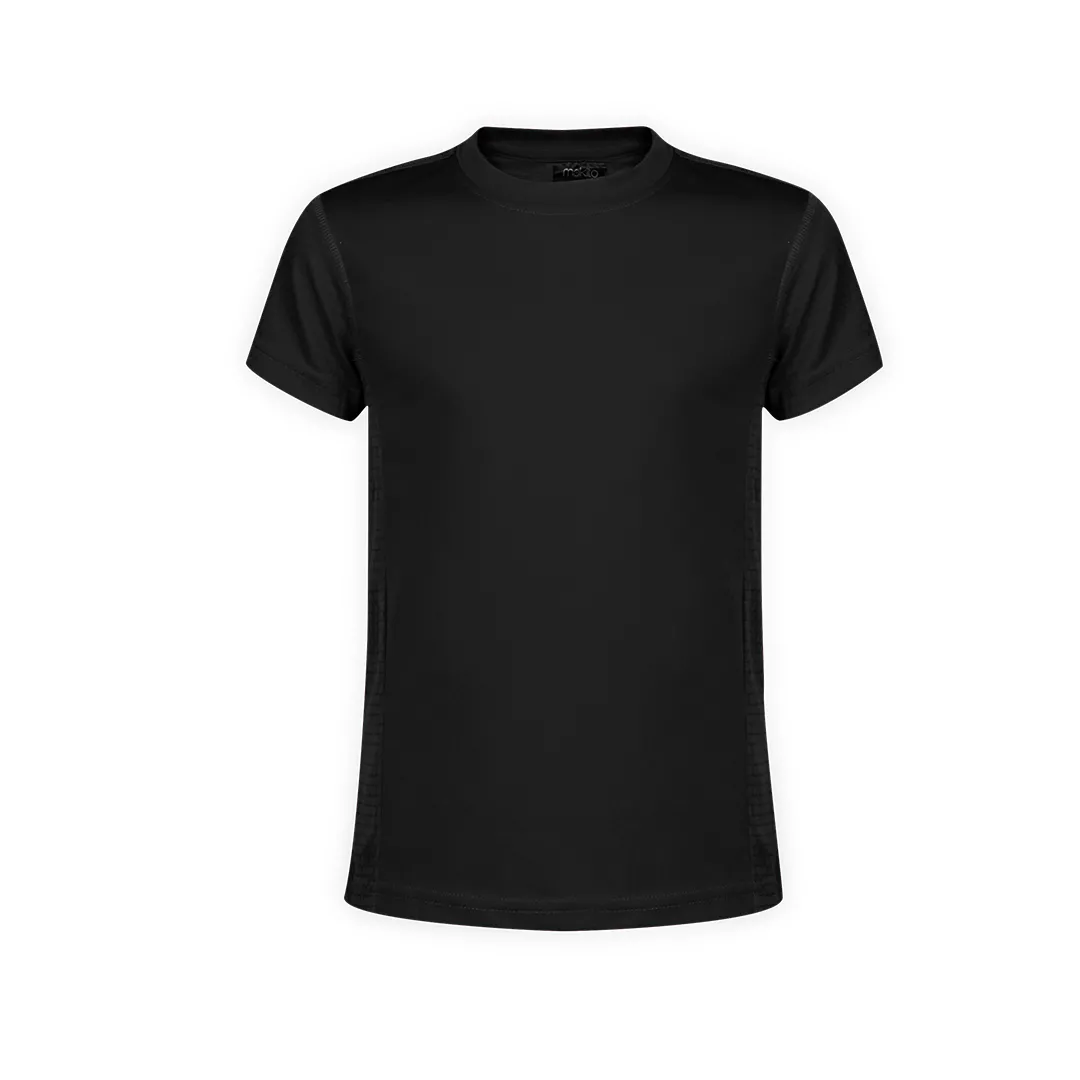 CAMISETA NIÑO TECNIC ROX nido de abeja NEGRO