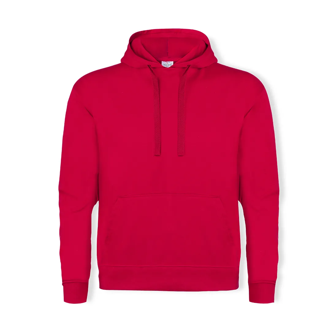 SUDADERA ADULTO CON CAPUCHA -KEYA- SWP28 ROJO
