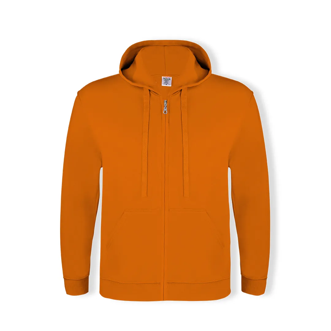SUDADERA ADULTO CAPUCHA + CREMALLERA -KEYA NARANJA