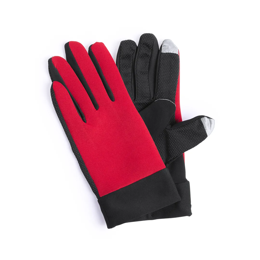 GUANTE DEPORTIVO TACTIL VANZOX ROJO