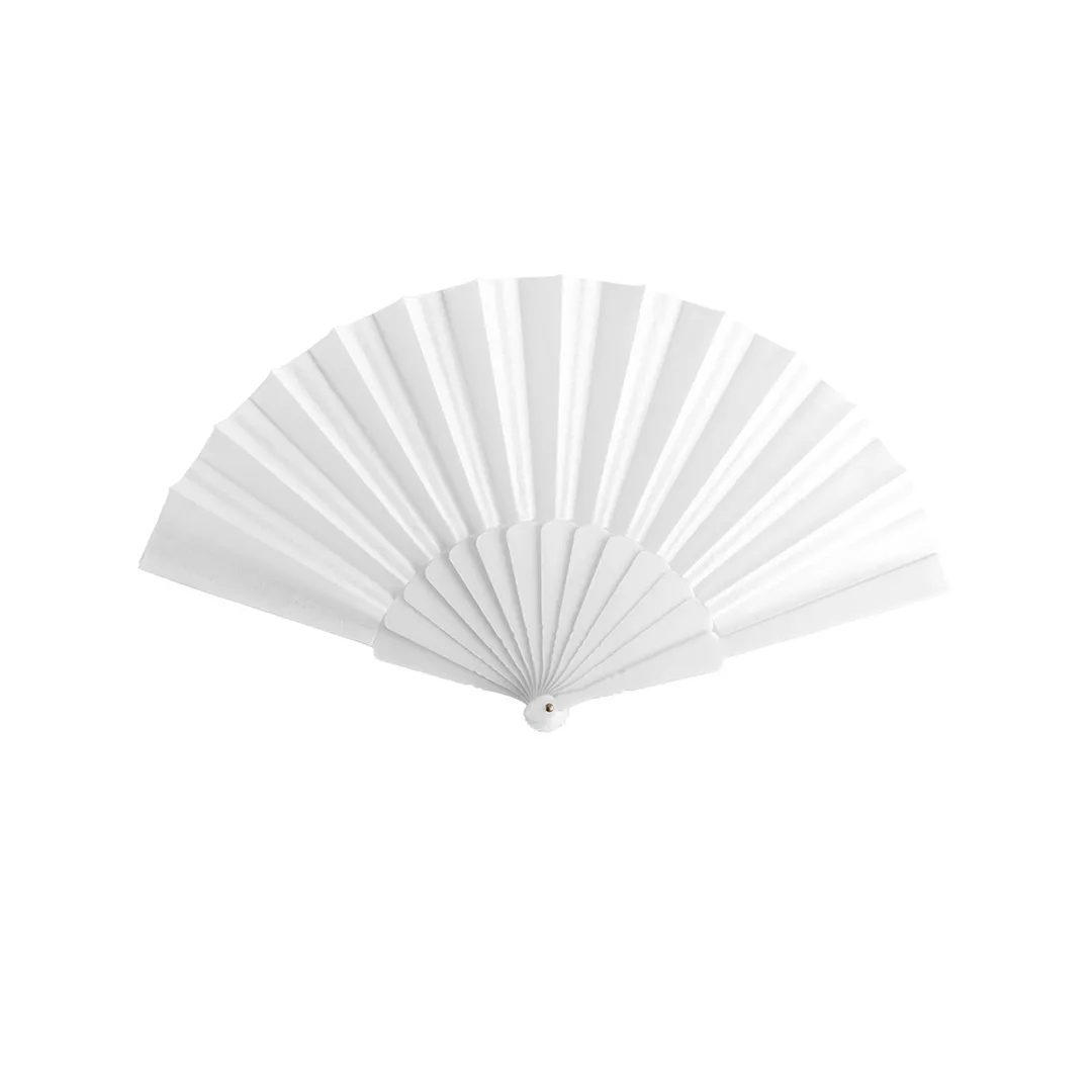ABANICO TELA BLANCO