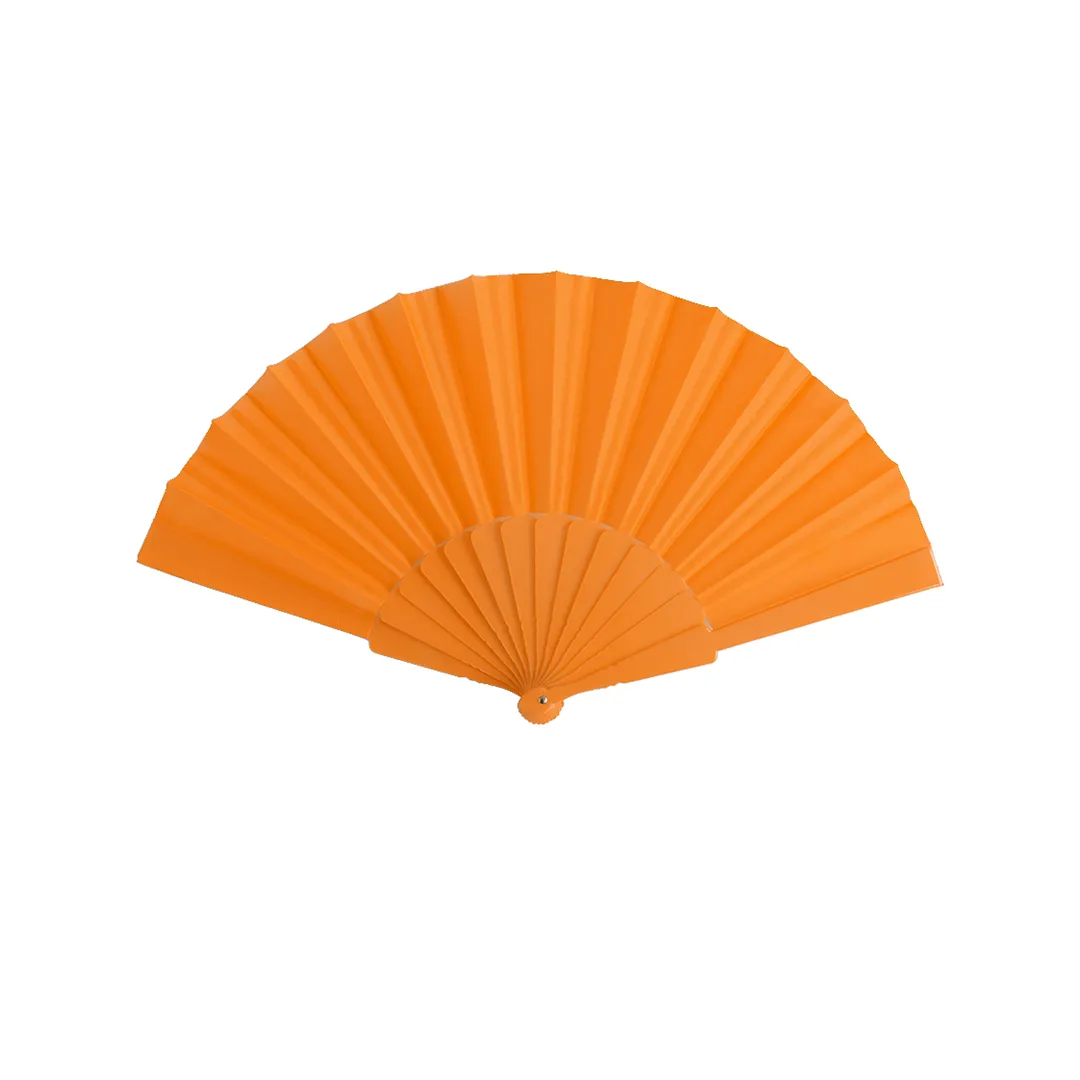 ABANICO TELA NARANJA